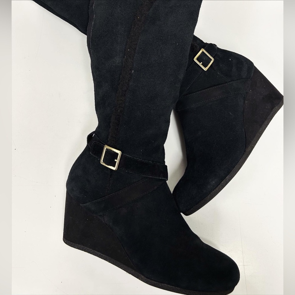 Gianni Bernini Black Suede Calf Boots